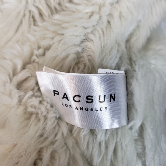 PacSun Fur Black Denim Jacket - Picture 7 of 9
